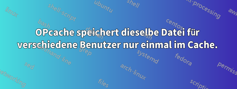 OPcache speichert dieselbe Datei für verschiedene Benutzer nur einmal im Cache.