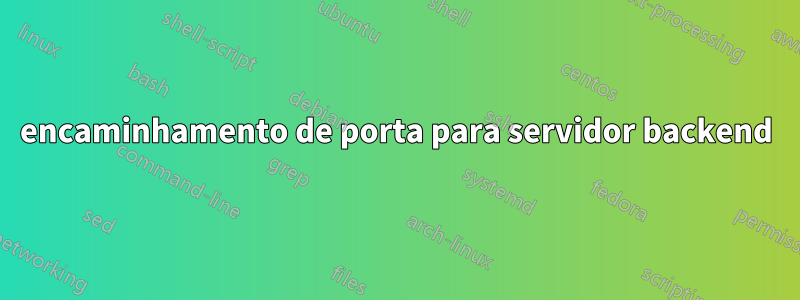 encaminhamento de porta para servidor backend