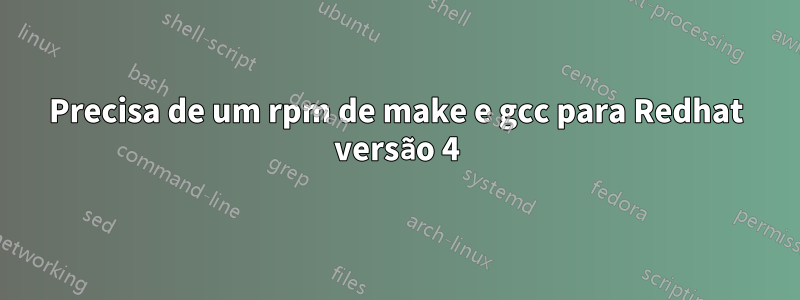 Precisa de um rpm de make e gcc para Redhat versão 4