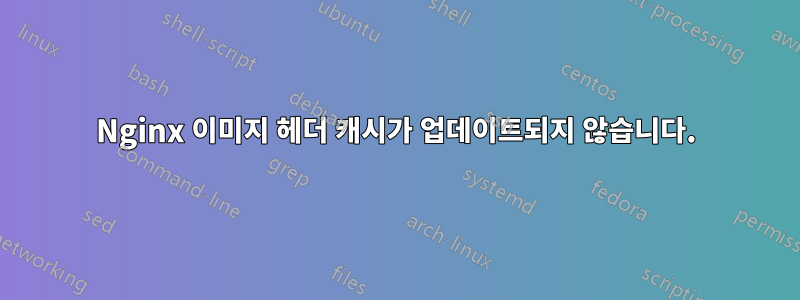 Nginx 이미지 헤더 캐시가 업데이트되지 않습니다.