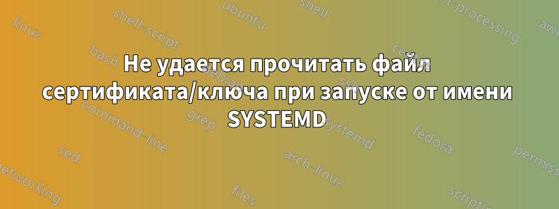Не удается прочитать файл сертификата/ключа при запуске от имени SYSTEMD