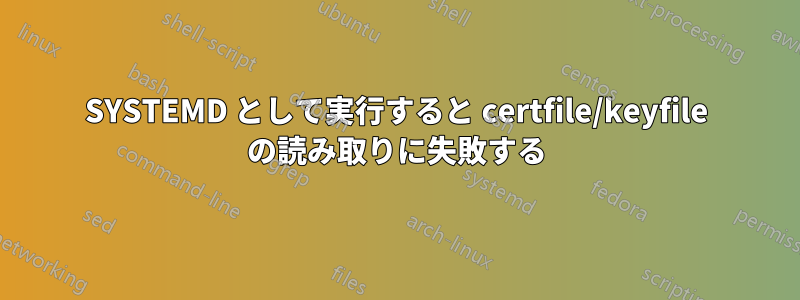 SYSTEMD として実行すると certfile/keyfile の読み取りに失敗する