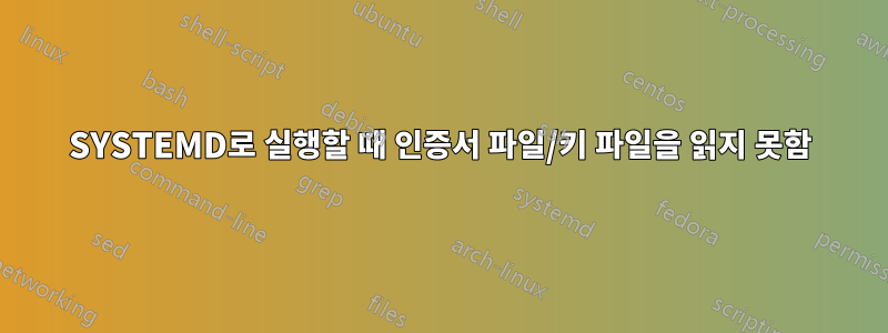 SYSTEMD로 실행할 때 인증서 파일/키 파일을 읽지 못함