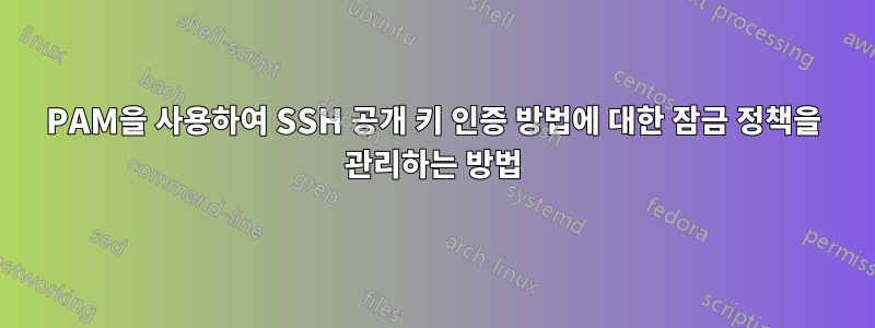 PAM을 사용하여 SSH 공개 키 인증 방법에 대한 잠금 정책을 관리하는 방법