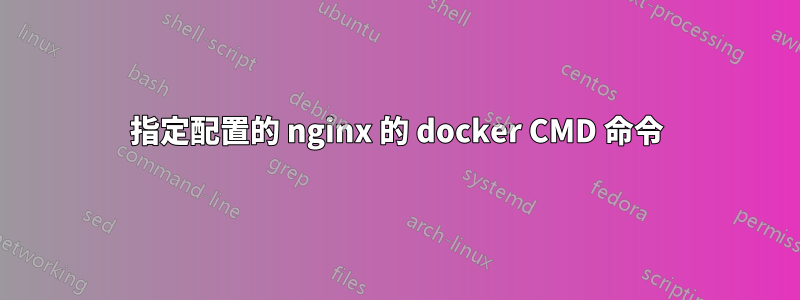 指定配置的 nginx 的 docker CMD 命令
