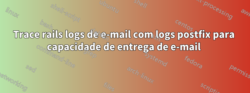 Trace rails logs de e-mail com logs postfix para capacidade de entrega de e-mail