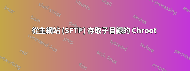 從主網站 (SFTP) 存取子目錄的 Chroot