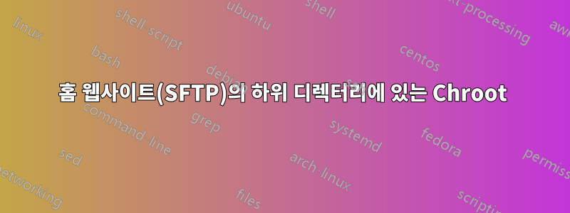 홈 웹사이트(SFTP)의 하위 디렉터리에 있는 Chroot