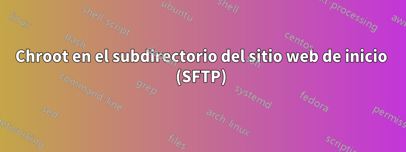 Chroot en el subdirectorio del sitio web de inicio (SFTP)
