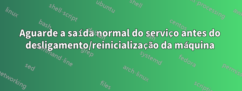 Aguarde a saída normal do serviço antes do desligamento/reinicialização da máquina