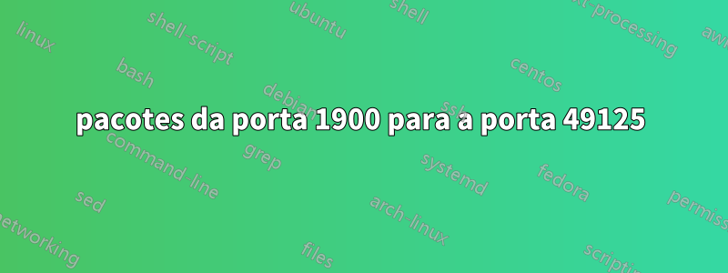 pacotes da porta 1900 para a porta 49125