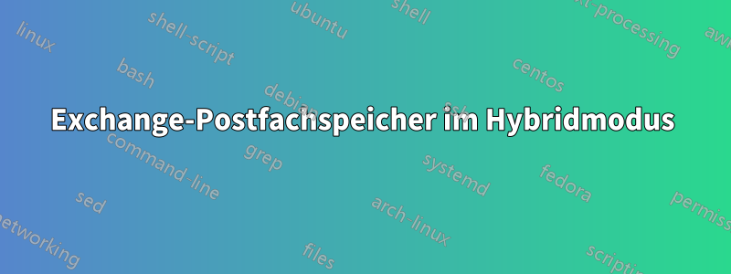 Exchange-Postfachspeicher im Hybridmodus