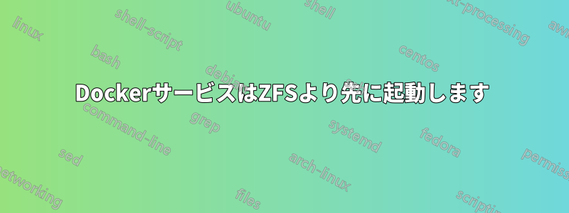 DockerサービスはZFSより先に起動します