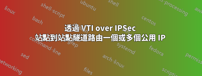 透過 VTI over IPSec 站點到站點隧道路由一個或多個公用 IP