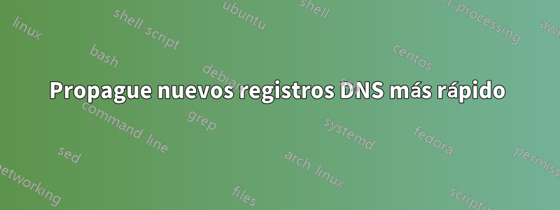 Propague nuevos registros DNS más rápido