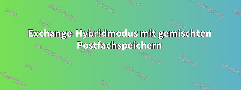 Exchange-Hybridmodus mit gemischten Postfachspeichern