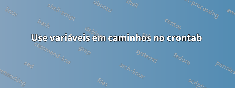 Use variáveis ​​em caminhos no crontab
