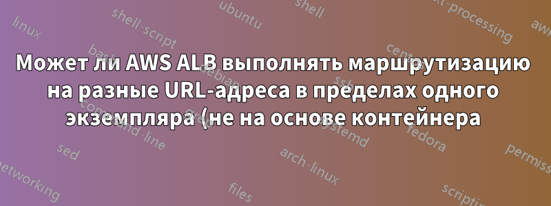 Может ли AWS ALB выполнять маршрутизацию на разные URL-адреса в пределах одного экземпляра (не на основе контейнера)?