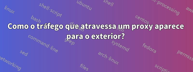 Como o tráfego que atravessa um proxy aparece para o exterior?