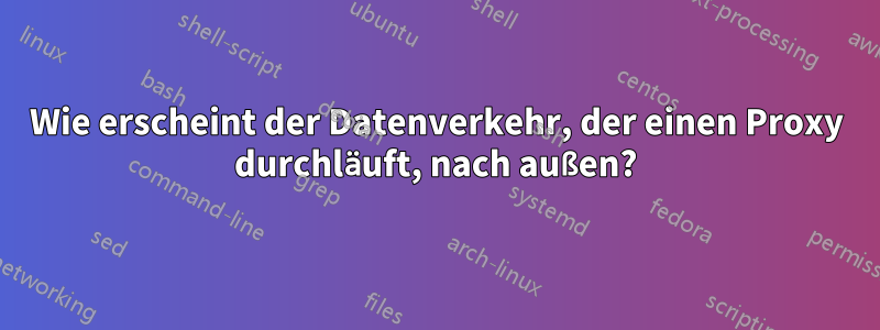 Wie erscheint der Datenverkehr, der einen Proxy durchläuft, nach außen?