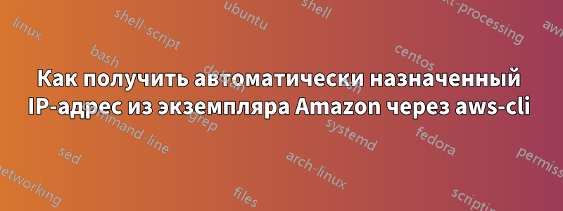 Как получить автоматически назначенный IP-адрес из экземпляра Amazon через aws-cli