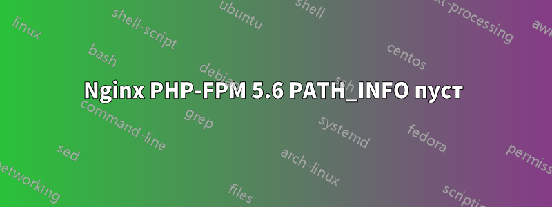 Nginx PHP-FPM 5.6 PATH_INFO пуст
