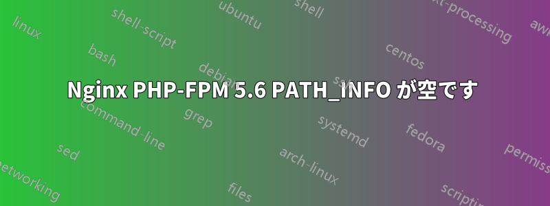 Nginx PHP-FPM 5.6 PATH_INFO が空です