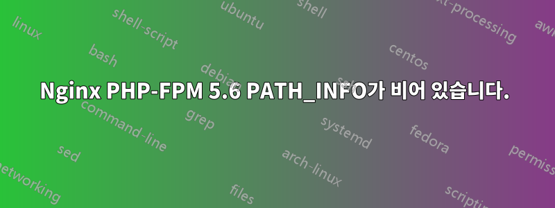 Nginx PHP-FPM 5.6 PATH_INFO가 비어 있습니다.