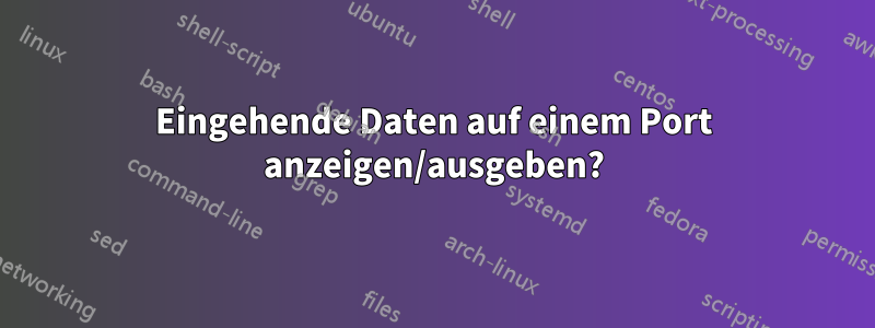 Eingehende Daten auf einem Port anzeigen/ausgeben?