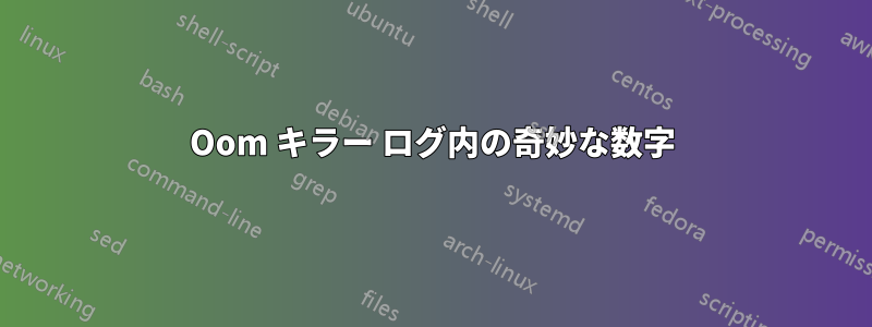 Oom キラー ログ内の奇妙な数字