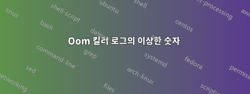 Oom 킬러 로그의 이상한 숫자