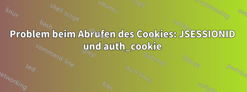 Problem beim Abrufen des Cookies: JSESSIONID und auth_cookie