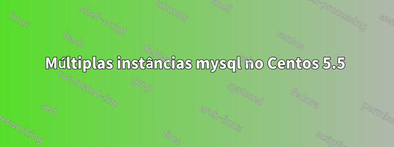 Múltiplas instâncias mysql no Centos 5.5