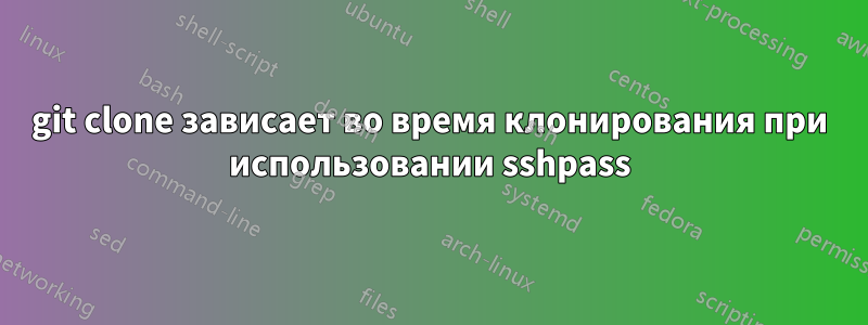 git clone зависает во время клонирования при использовании sshpass
