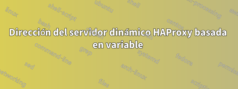 Dirección del servidor dinámico HAProxy basada en variable