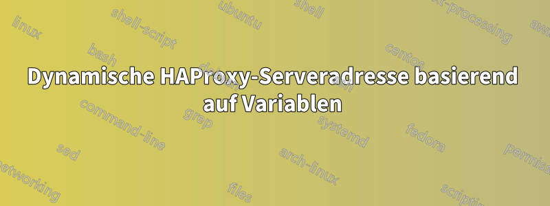 Dynamische HAProxy-Serveradresse basierend auf Variablen