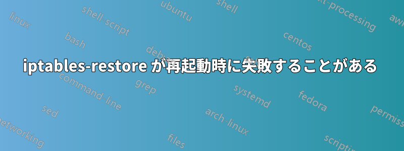 iptables-restore が再起動時に失敗することがある