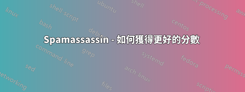 Spamassassin - 如何獲得更好的分數