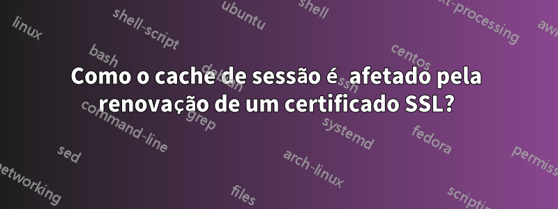 Como o cache de sessão é afetado pela renovação de um certificado SSL?