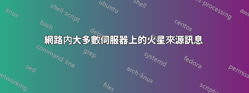 網路內大多數伺服器上的火星來源訊息