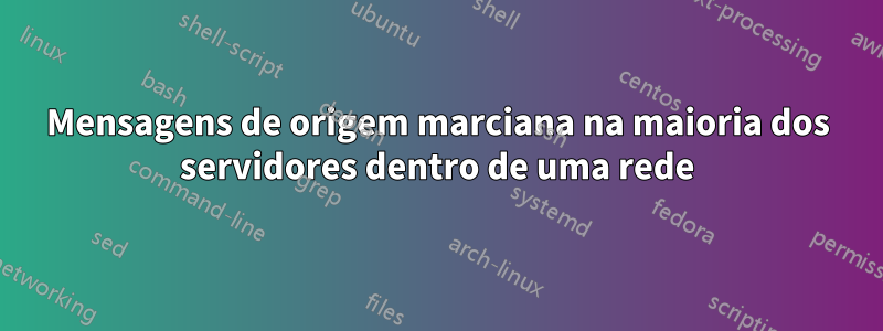 Mensagens de origem marciana na maioria dos servidores dentro de uma rede
