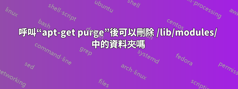 呼叫“apt-get purge”後可以刪除 /lib/modules/ 中的資料夾嗎