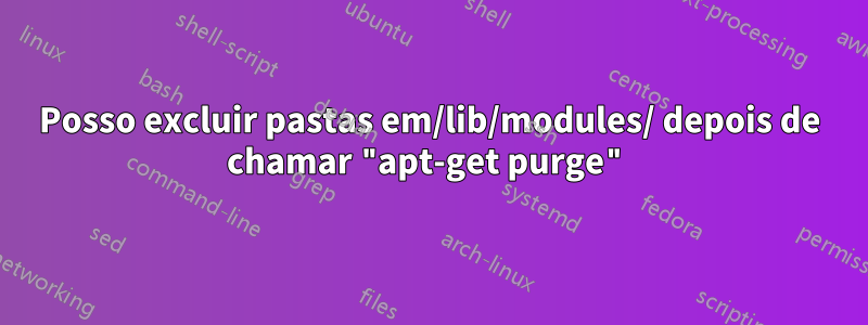Posso excluir pastas em/lib/modules/ depois de chamar "apt-get purge"