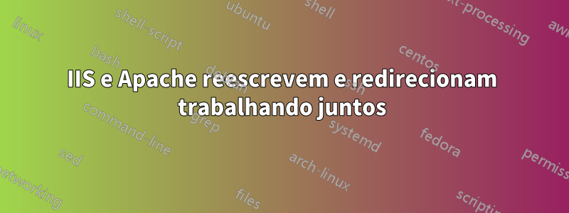 IIS e Apache reescrevem e redirecionam trabalhando juntos