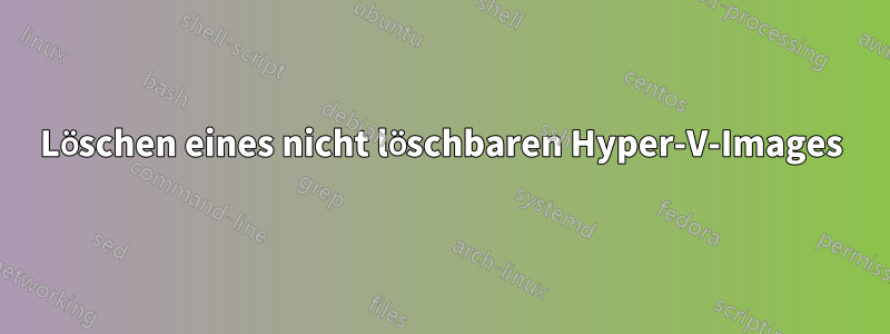 Löschen eines nicht löschbaren Hyper-V-Images