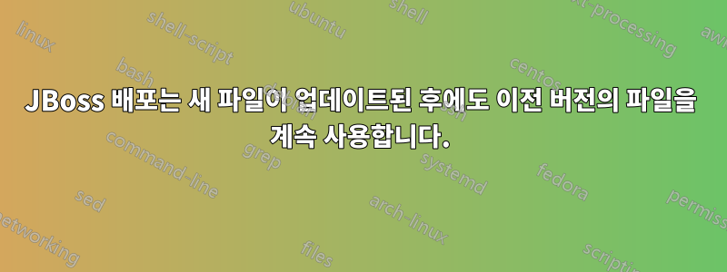 JBoss 배포는 새 파일이 업데이트된 후에도 이전 버전의 파일을 계속 사용합니다.