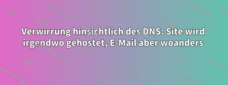 Verwirrung hinsichtlich des DNS: Site wird irgendwo gehostet, E-Mail aber woanders