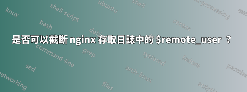 是否可以截斷 nginx 存取日誌中的 $remote_user ？
