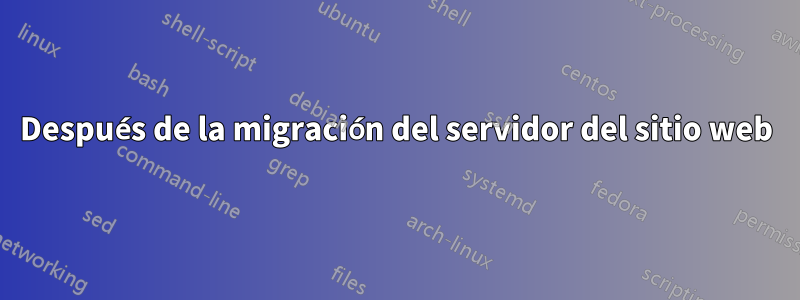 Después de la migración del servidor del sitio web
