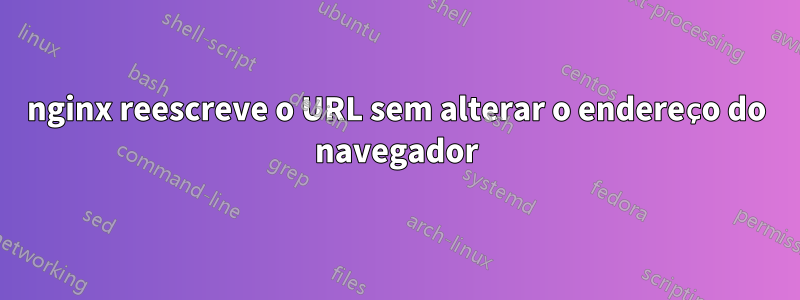 nginx reescreve o URL sem alterar o endereço do navegador